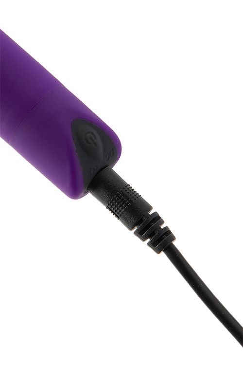 Фиолетовый мини-вибратор POWERFUL BULLET