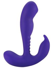 Фиолетовый стимулятор простаты Anal Vibrating Prostate Stimulator with Rolling Ball - 13,3 см.