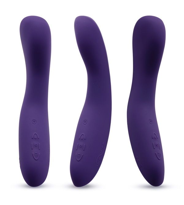 Фиолетовый вибромассажёр We Vibe Rave Purple - 19,3 см.