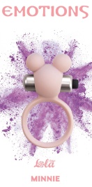 Розовое эрекционное виброколечко Emotions Minnie Light pink