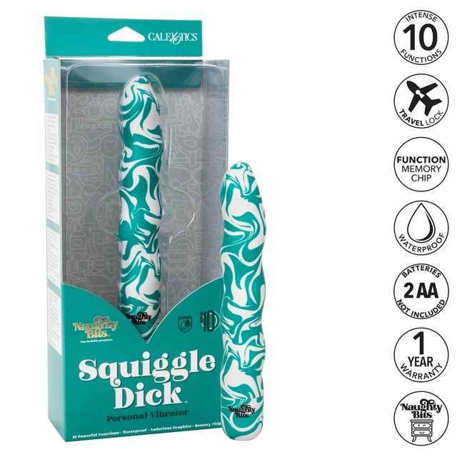 Волнообразный вибратор Squiggle Dick - 15,25 см.