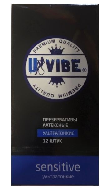 Ультратонкие презервативы Uvibe - 12 шт.