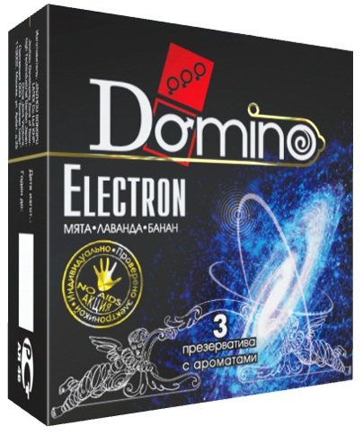 Ароматизированные презервативы Domino Electron - 3 шт.