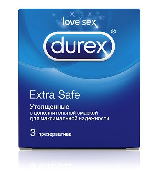 Утолщённые презервативы Durex Extra Safe - 3 шт.