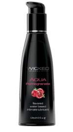 Лубрикант со вкусом граната Wicked Aqua Pomegranate - 120 мл.