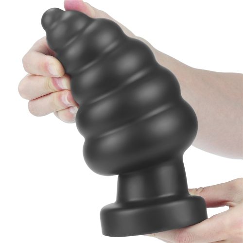 Черная анальная вибровтулка 7 King Sized Vibrating Anal Cracker - 18 см.