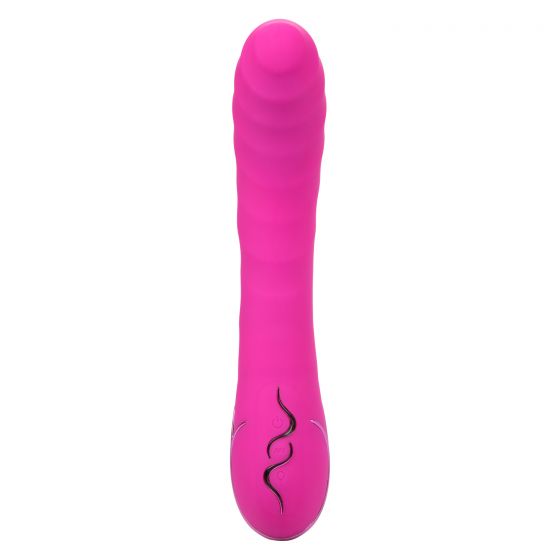 Розовый вибромассажер Insatiable G Inflatable G-Wand с функцией расширения - 21,5 см.