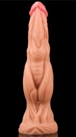 Телесный фаллоимитатор 9.5 Dual layered Platinum Silicone Cock - 24,5 см.