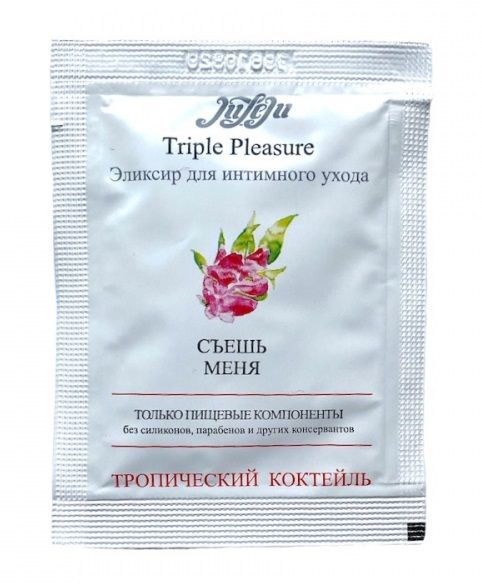 Эликсир для интимного ухода Triple Pleasure  Тропический коктейль  - 3 мл.