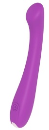 Фиолетовый вибромассажер SLIM NECK G-FLEX - 17,7 см.