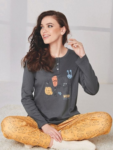 Пижама Night Life: кофта и брюки