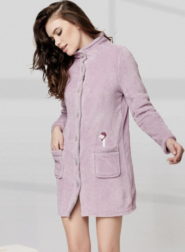 Теплый халат из флиса Goose