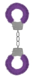 Фиолетовые пушистые наручники OUCH! Purple