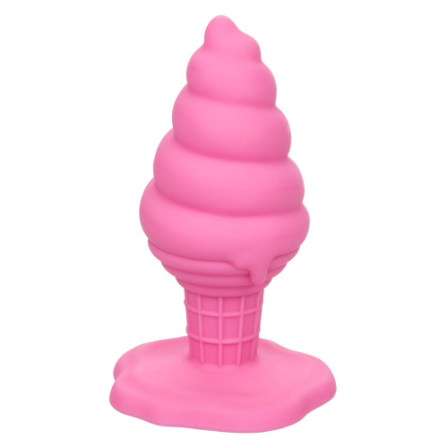 Розовая анальная пробка в виде мороженого Yum Bum Ice Cream Cone Butt Plug - 9,5 см.