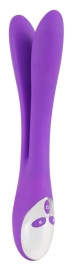 Фиолетовый сдвоенный вибратор Bendable Double Vibrator - 24,3 см.