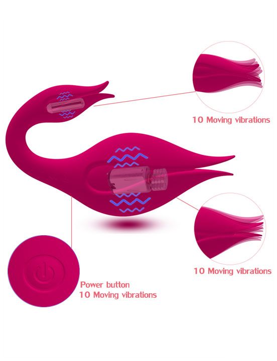 Малиновый вибратор-бутон Swan - 11 см.