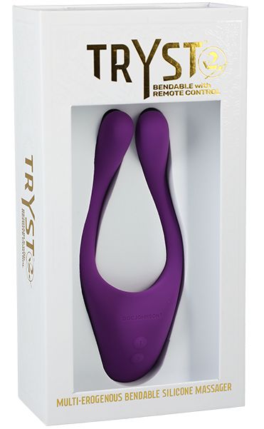 Фиолетовый вибростимулятор Bendable Multi Erogenous Zone Massager with Remote