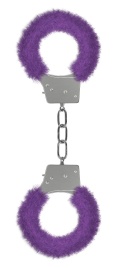 Пушистые фиолетовые наручники OUCH! Purple