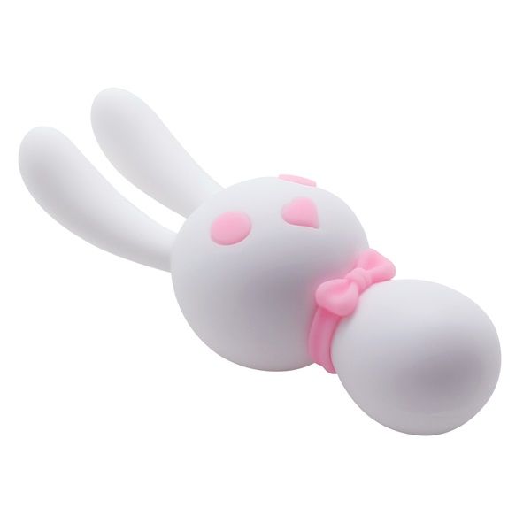 Белый вибростимулятор-зайчик Dorcel - 16 см.