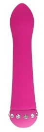 Розовый вибратор SPARKLE SUCCUBI  BLISS CARESSING VIBE - 14,2 см.