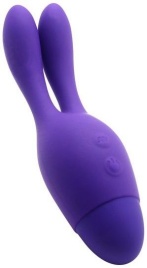 Фиолетовый вибратор INDULGENCE Dream Bunny - 15 см.