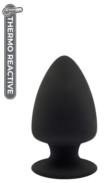 Черная анальная пробка PREMIUM SILICONE PLUG L - 13 см.