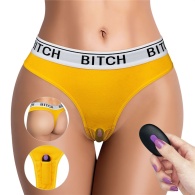 Сексуальные трусики с вибропулей Bitch Vibrating Panties - Size S