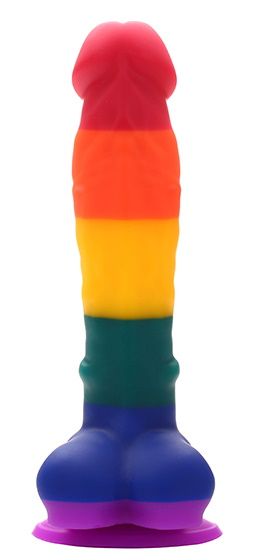 Разноцветный фаллоимитатор-реалистик COLOURFUL DILDO - 17,5 см.