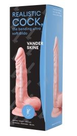Телесный фаллоимитатор Vander Realistic Cock Bending Ultra Soft Dildo 7.1 - 15,5 см.