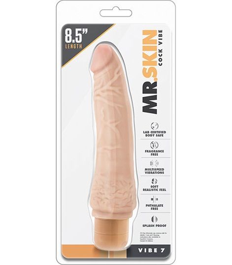 Телесный вибратор Cock Vibe 7 - 21,6 см.