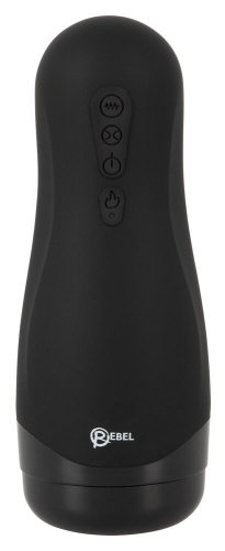 Черный вибромастурбатор с подогревом Masturbator with 3 Functions