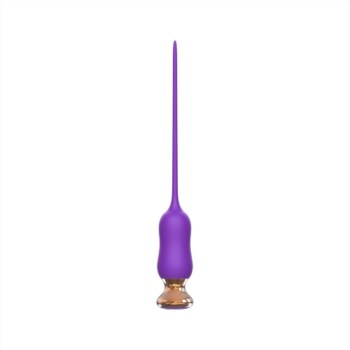 Фиолетовый тонкий стимулятор Nipple Vibrator - 23 см.