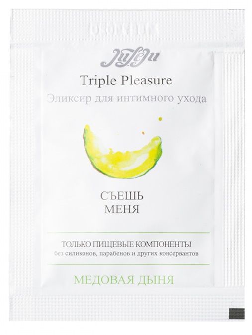 Эликсир для интимного ухода Triple Pleasure  Медовая дыня  - 3 мл.