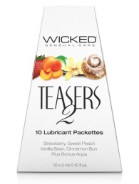 Набор из 10 вкусовых лубрикантов Wicked Teasers 2