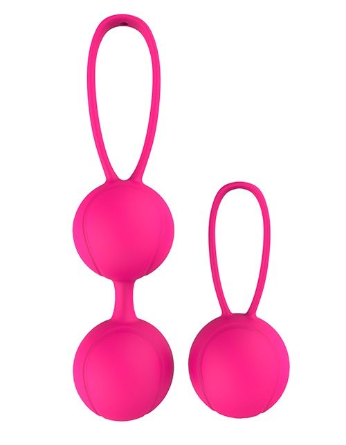 Набор розовых вагинальных шариков PLEASURE BALLS   EGGS DUO BALL SET