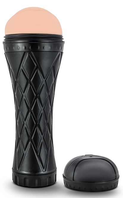 Телесный мастурбатор-ротик в колбе The Torch Luscious Lips