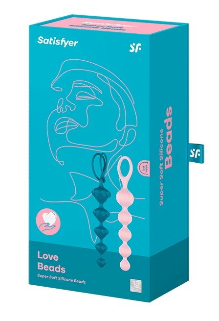 Набор из 2 цветных анальных цепочек Satisfyer Love Beads