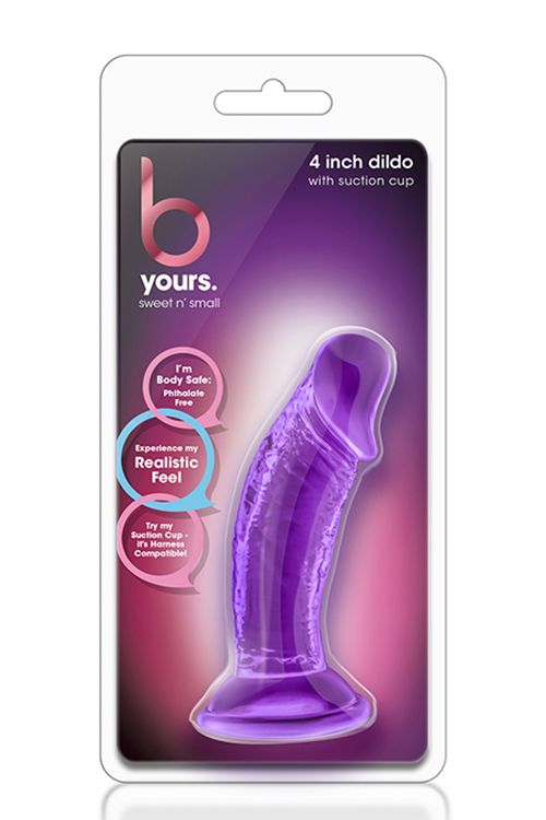 Фиолетовый фаллоимитатор на присоске SWEET N SMALL 4INCH DILDO - 11,4 см.