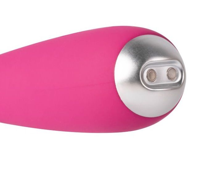 Ярко-розовый G-стимулятор IRIS Clitoral   G-spot Vibrator - 18 см.