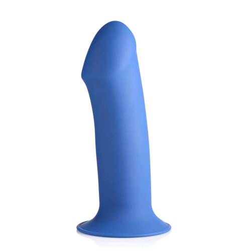 Синий гибкий фаллоимтатор Thick Phallic Dildo - 17,5 см.