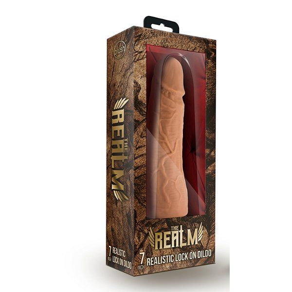 Насадка-фаллоимитатор для трусиков с плугом Realistic 7 Inch Lock On Dildo - 17,8 см.