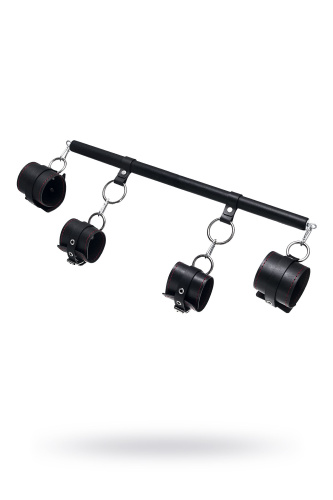 Черная распорка с 4 манжетами для рук и ног