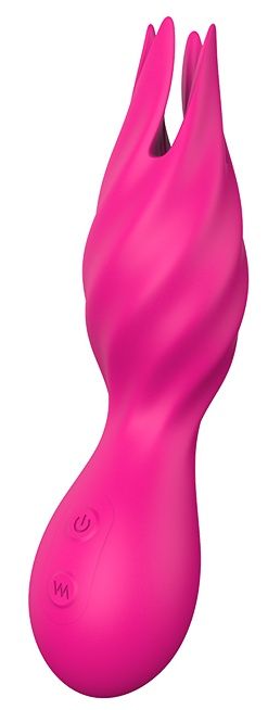 Розовый клиторальный стимулятор FLUTTERING TULIP - 14,5 см.