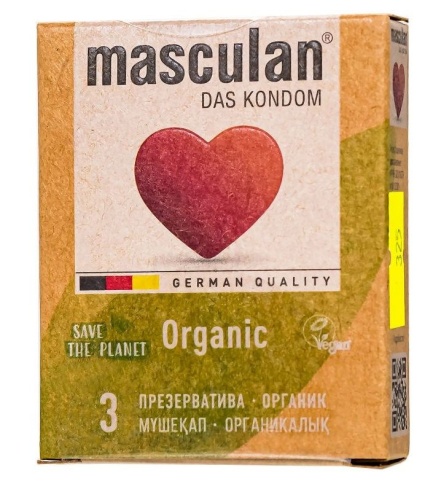 Экологически чистые презервативы Masculan Organic - 3 шт.