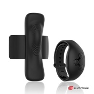 Черная вибровкладка в трусики с пультом-часами Anne s Desire Vibro Panty Wireless Watchme