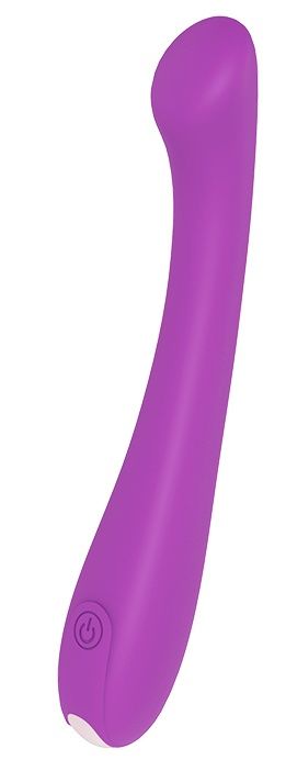 Фиолетовый вибромассажер SLIM NECK G-FLEX - 17,7 см.