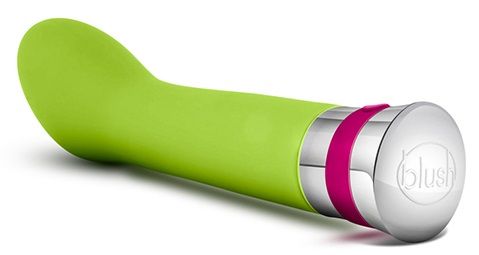 Лаймовый вибромассажер Hue G - 16,5 см.