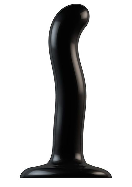 Черный фаллоимитатор-насадка Strap-On-Me P G spot Dildo size S - 16,4 см.