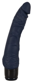 Черный вибратор-реалистик Vibra Lotus Penis - 20 см.