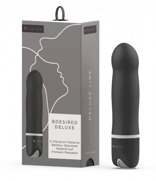 Черный мини-вибратор Bdesired Deluxe - 15,3 см.